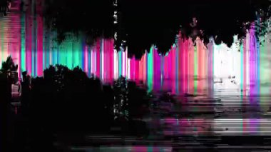 Ekran titreşimli dijital veri hatası animasyonu. Yüksek kalite 4k görüntü