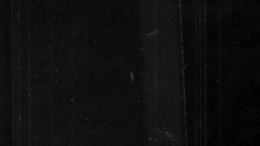 Çizikler, Toz ve Toz ile Eski Sinema Örtüsü. Yüksek kalite 4k görüntü