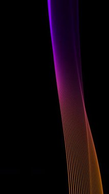 Değişik Gradyan Renklerle Dolu Değişik Soyut Dalga Tasarımı Siyah Arkaplan Karşısında Ayarlandı. Yüksek kalite 4k görüntü