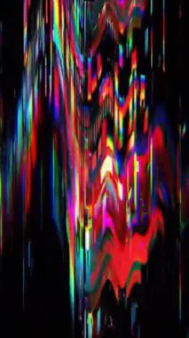 Kırık sinyal efektli dikey VHS statik arızası. Yüksek kalite 4k görüntü