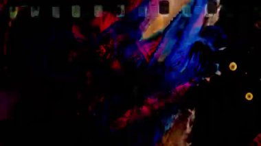 Elektrik rengi kıvrımlı soyut sıçrama film lideri. Yüksek kalite 4k görüntü