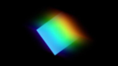 Gökkuşağı Işığını Kıran Holografik Geometrik Prizma: 80 'lerin Retro Sentetik Soyut Döngüsü. Yüksek kalite 4k görüntü