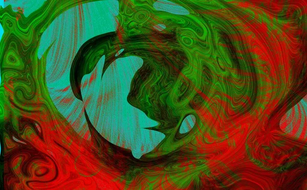 Abstract Figure Green Combined Red Background Giving Vividness Light Image — Stock Photo, Image