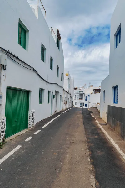 Smalle Straat Arrieta Dorp Lanzarote Canarische Eilanden Spanje — Stockfoto