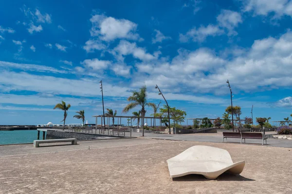 Lanzarote España Enero 2020 Parque Paseo Marítimo Ciudad Arrecife Isla —  Fotos de Stock