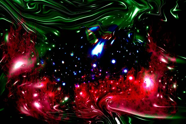 Абстрактна Фігура Вигляді Маски Поєднання Червоного Зеленого Чорного Білого Надає — стокове фото
