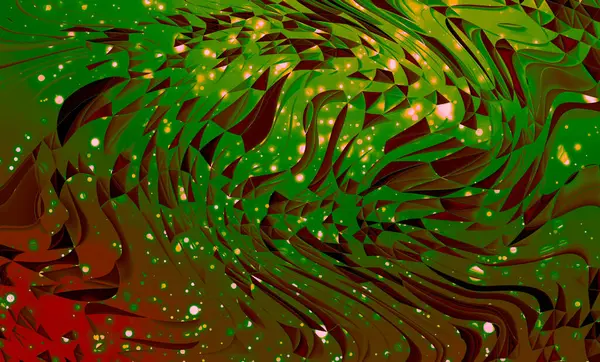 Vacker Abstrakt Bild Där Färgerna Grön Gul Brun Och Röd — Stockfoto