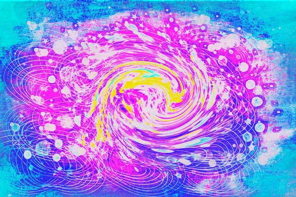 Bella Figura Astratta Cui Figure Forma Spirali Appaiono Rosa Giallo — Foto Stock