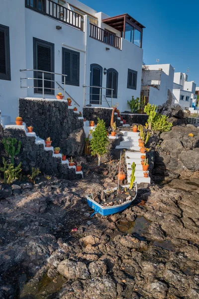 Lanzarote Spanien Januar 2020 Blick Auf Küstenhäuser Auf Der Insel — Stockfoto