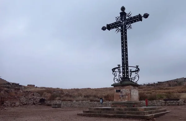 İspanyol İç Savaşı sırasında Belchite hayalet kasabası harabeye döndü, Zaragoza.