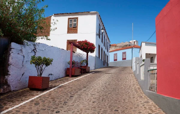 Typowa Ulica Gomera Wyspy Kanaryjskie Hiszpania — Zdjęcie stockowe