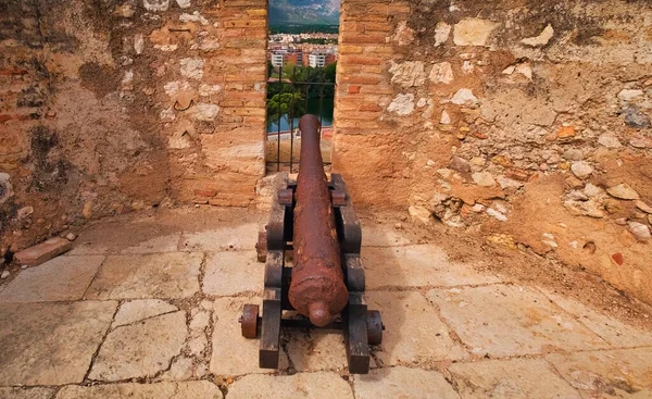 Old Cannon Roof Castle Tortosa Catalonia Tarragona — Foto Stock