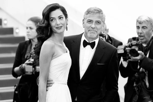 George Clooney, Amal Alamuddin — Stock Photo, Image