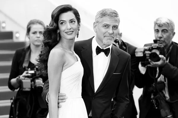 Джордж Клуни, Амаль Аламуддин — стоковое фото