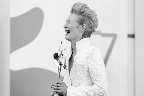 Venecia Italia Septiembre Tilda Swinton Asiste Estreno Película Voz Humana — Foto de Stock