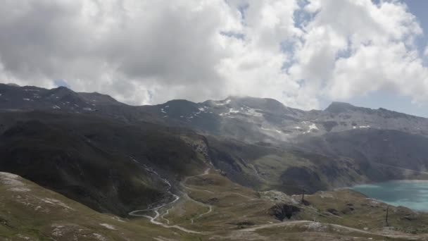 Veduta Aerea Del Monte Breithorn Massiccio Del Monte Rosa Plan — Video Stock