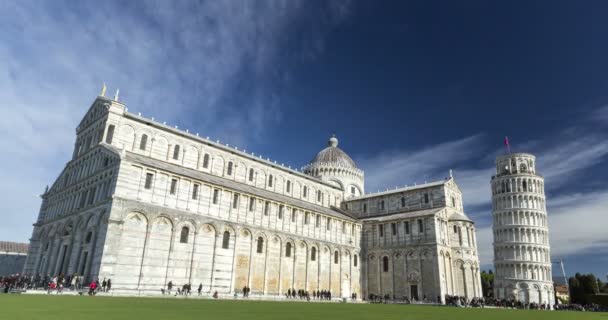 Unesco Patrimonio Humanidad Plaza Los Milagros Famosa Torre Pisa Italia — Vídeo de stock