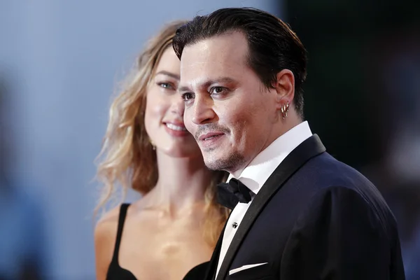 Johnny Depp, Amber Heard — Stock Photo, Image