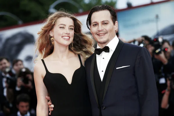 Johnny Depp, Amber Heard — Stock Photo, Image