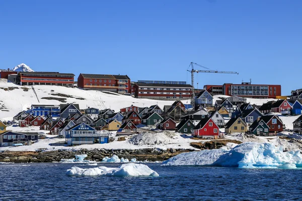 Зростаючий Nuuk місто, Nuuk Гренландія — стокове фото