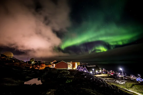 Greenlandic northern lights — Stock Photo, Image