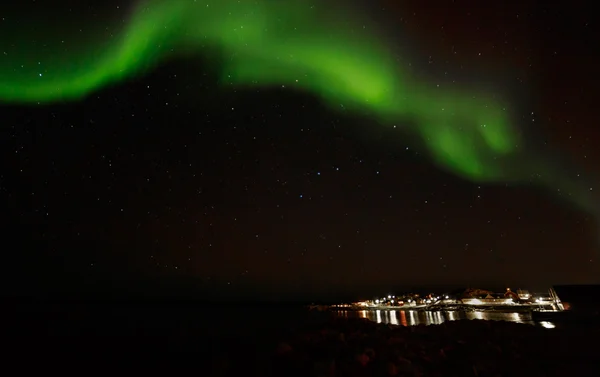 Greenlandic luzes do norte — Fotografia de Stock