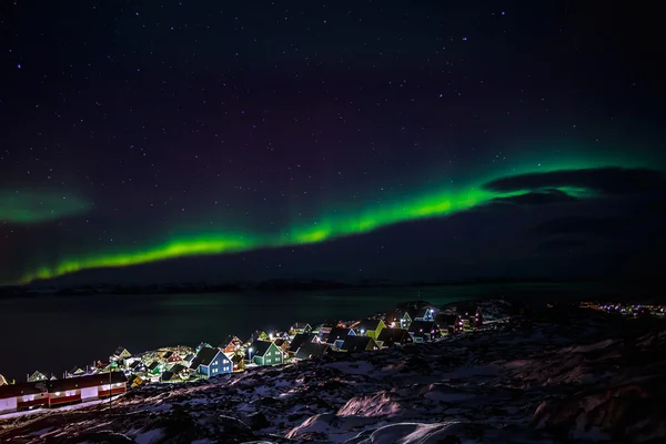 Greenlanic Northern lights — Stock Photo, Image