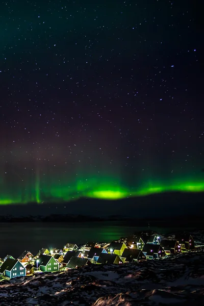 Greenlanic polární záře — Stock fotografie