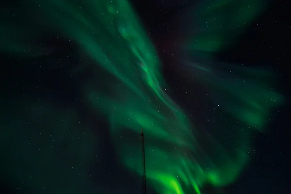 Luces septentrionales de Groenlandia — Foto de Stock
