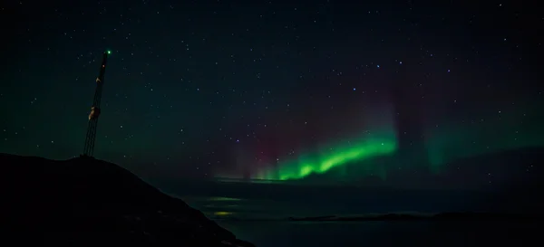 Luci settentrionali groenlandesi — Foto Stock