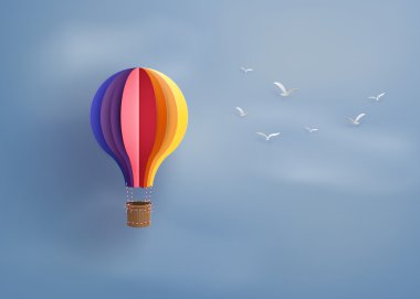 Renkli sıcak hava balonu 