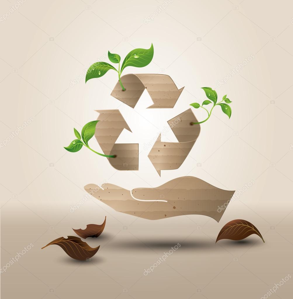 Recycle symbol or sign of conservation .