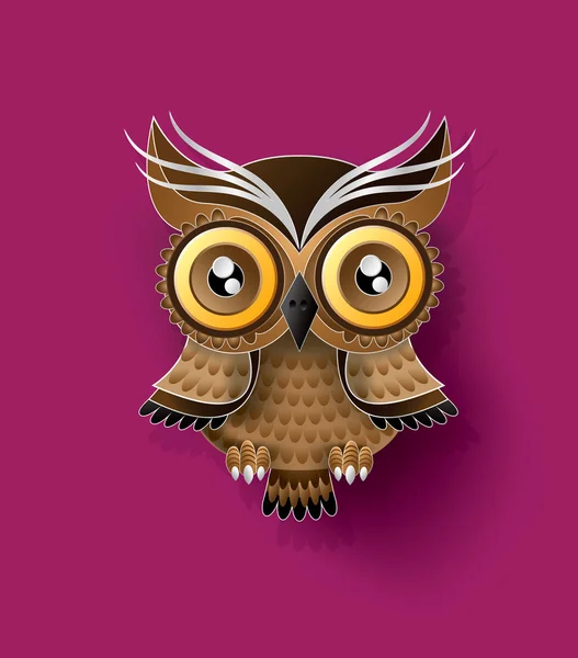 Decorative Vector Owl — Stock Vector