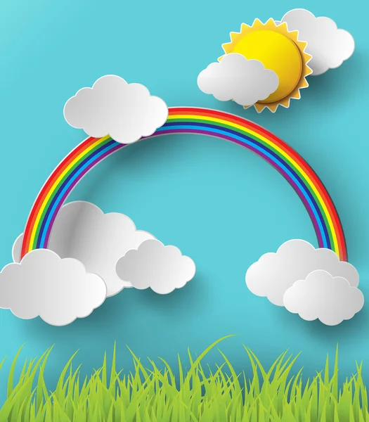 Abstract paper rainbow. Vector illustration. — Stock Vector