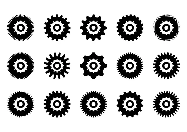 Gear collection machine gear — Stock Vector