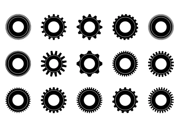 Gear collection machine gear — Stock Vector