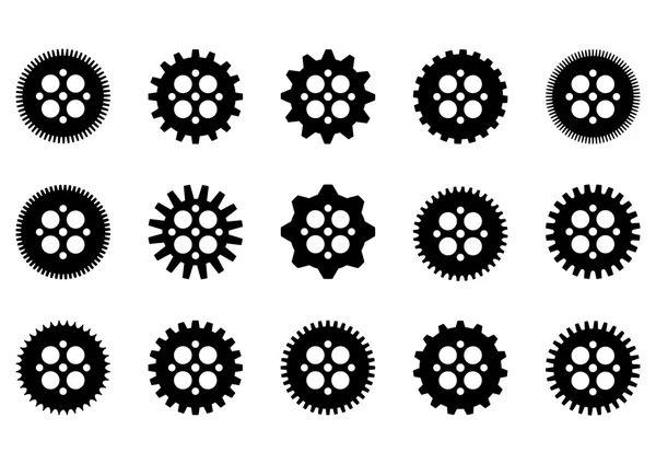 Gear collection machine gear — Stock Vector