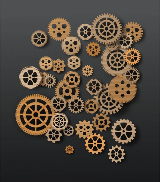 Gearwheel mechanism background. Vector illustration — Stock Vector