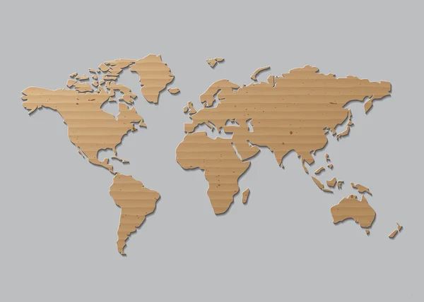 Векторная карта мира — стоковый вектор