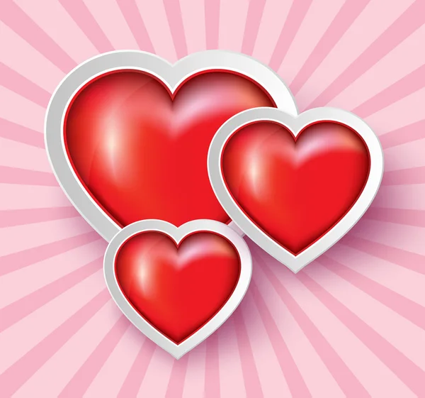 Heart Paper Sticker .vector illustration – Stock-vektor