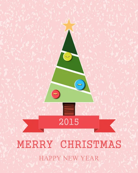 Christmas wenskaart. merry christmas belettering — Stockvector