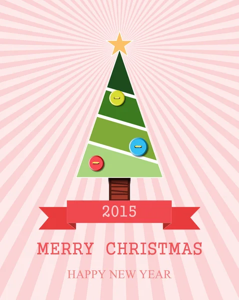Weihnachtsgrußkarte. Frohe Weihnachten — Stockvektor
