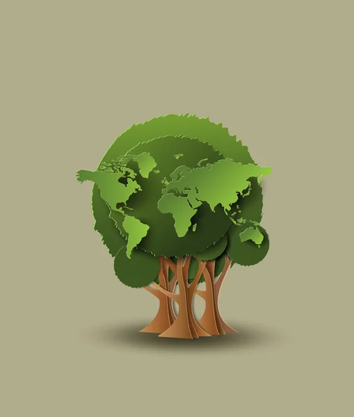 Baum. Vektorillustration — Stockvektor