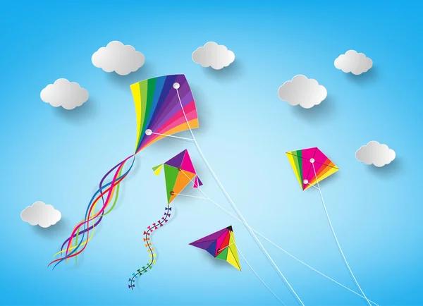 Kite on sky — Stock Vector