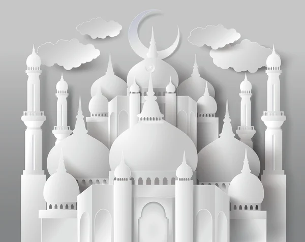 Vector of paper Mosque. — Stock Vector