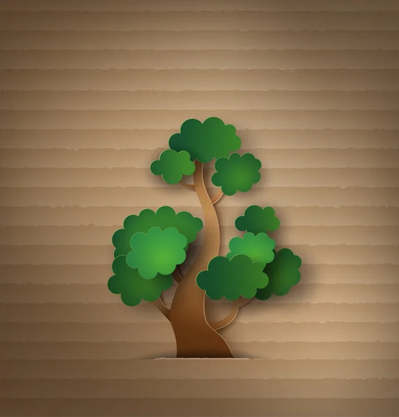 Tree paper on cardbroad — Stock Vector