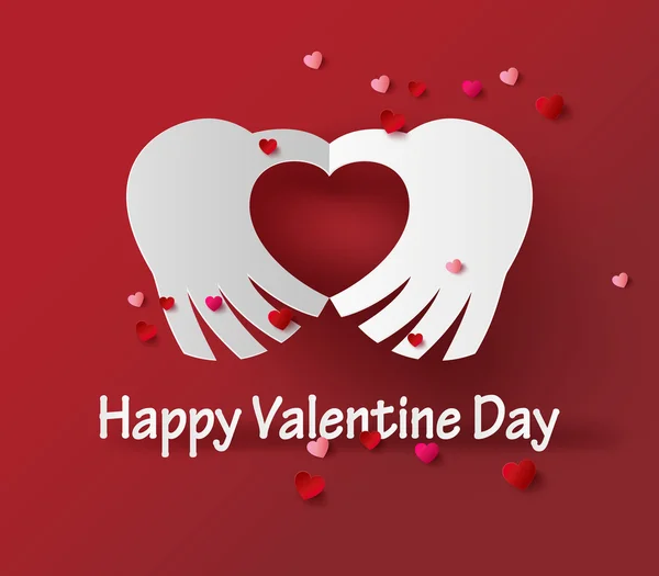 Valentijnsdag. Abstracte papier hart — Stockvector