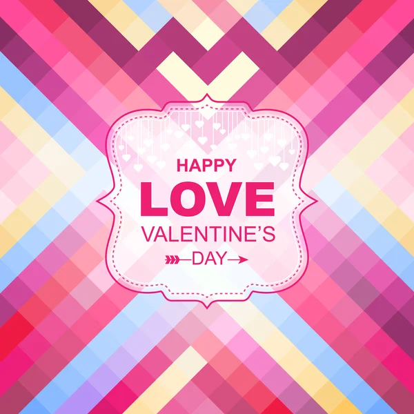 Valentine's day cards with ornaments.Vector design — Stock Vector