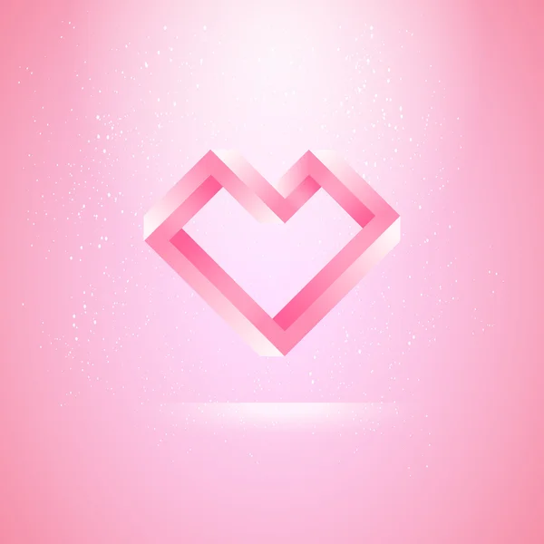 Hjärtat abstrakt Shape.Colorful omöjligt geometriska former. — Stock vektor