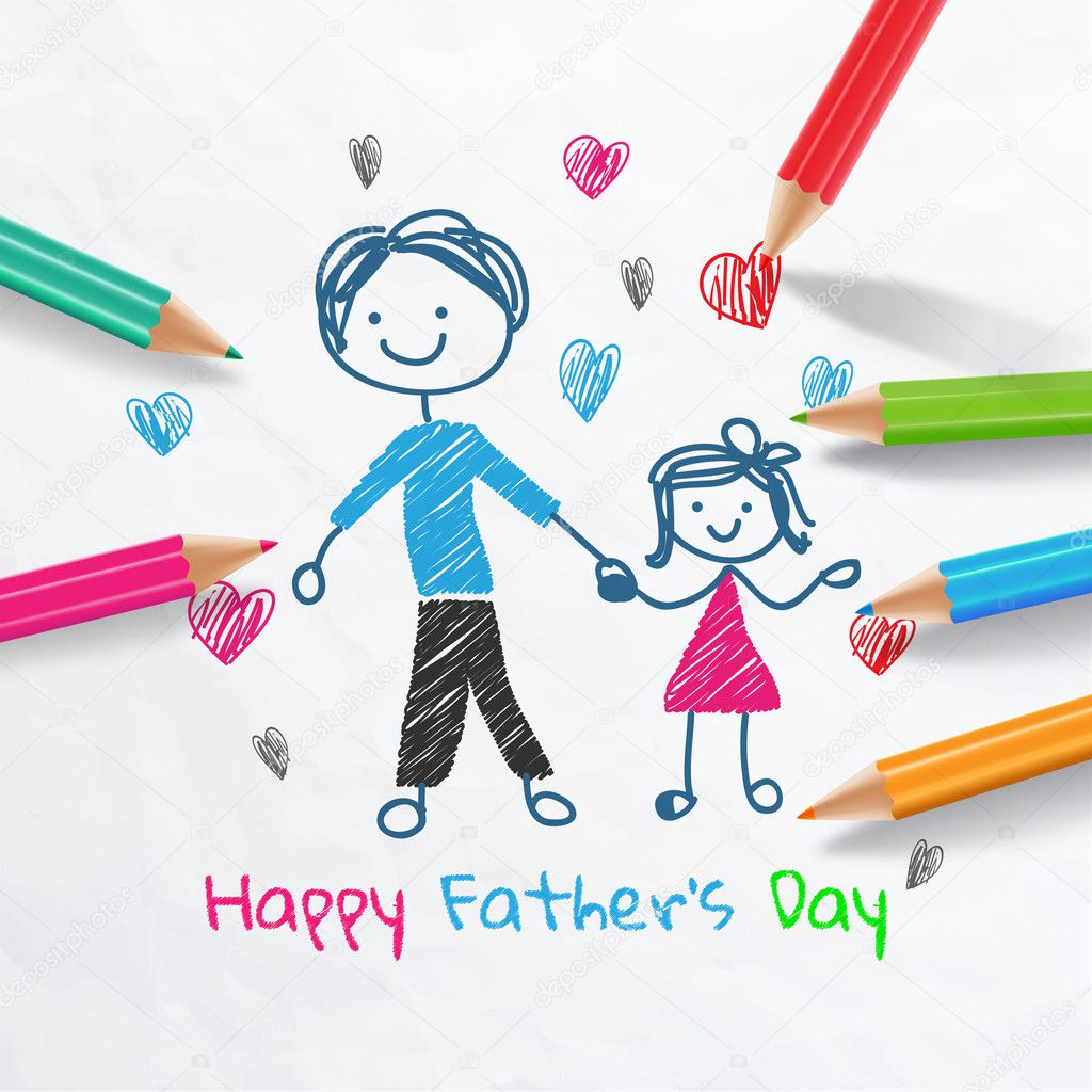 Happy Father's day card.Vector illustration